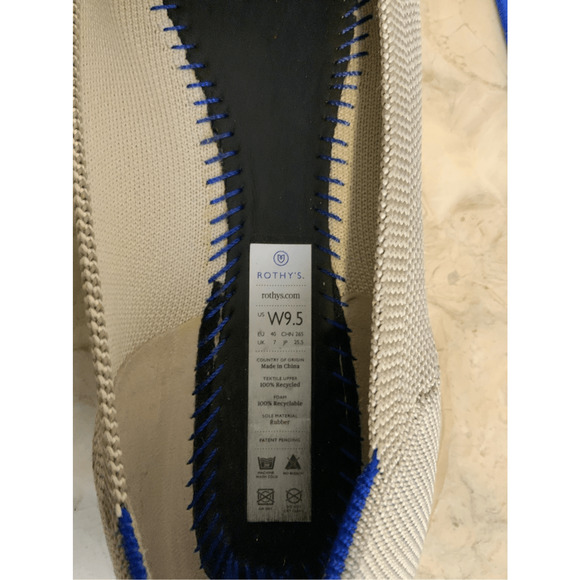 Rothy’s Women’s Size 9.5 The Point Gray Flats Pointed Toe Slip On - Picture 6 of 10